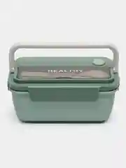Мятный ланчбокс "HEALTHY" с приборами 4 видов, контейнер для еды и пищи, емкость для блюд