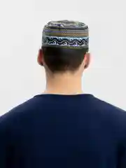 Синий меланж тюбетейка мужская