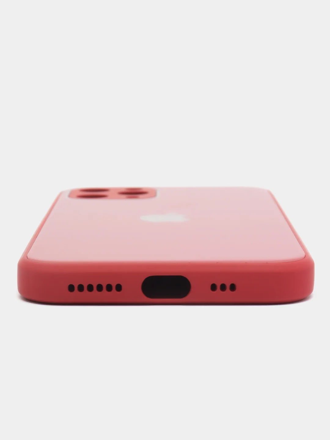 Белый чехол для iPhone 11 Pro (Айфон 11 Про), силиконовый, со стеклянной панелью