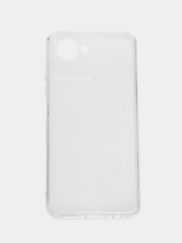Плотный чехол для Realme C30 / C30S, с защитой камеры, силикон, прозрачный