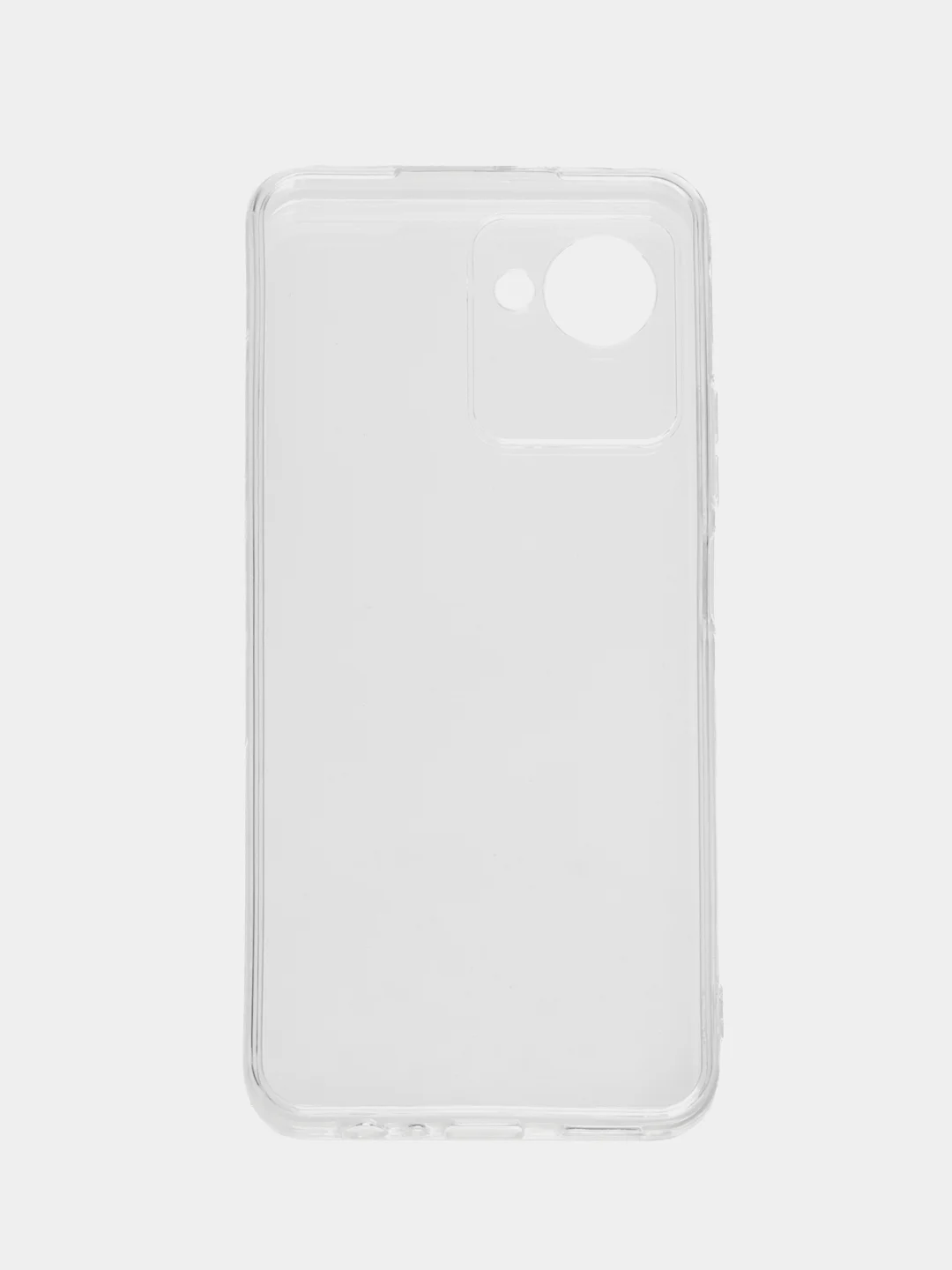 Плотный чехол для Realme C30 / C30S, с защитой камеры, силикон, прозрачный