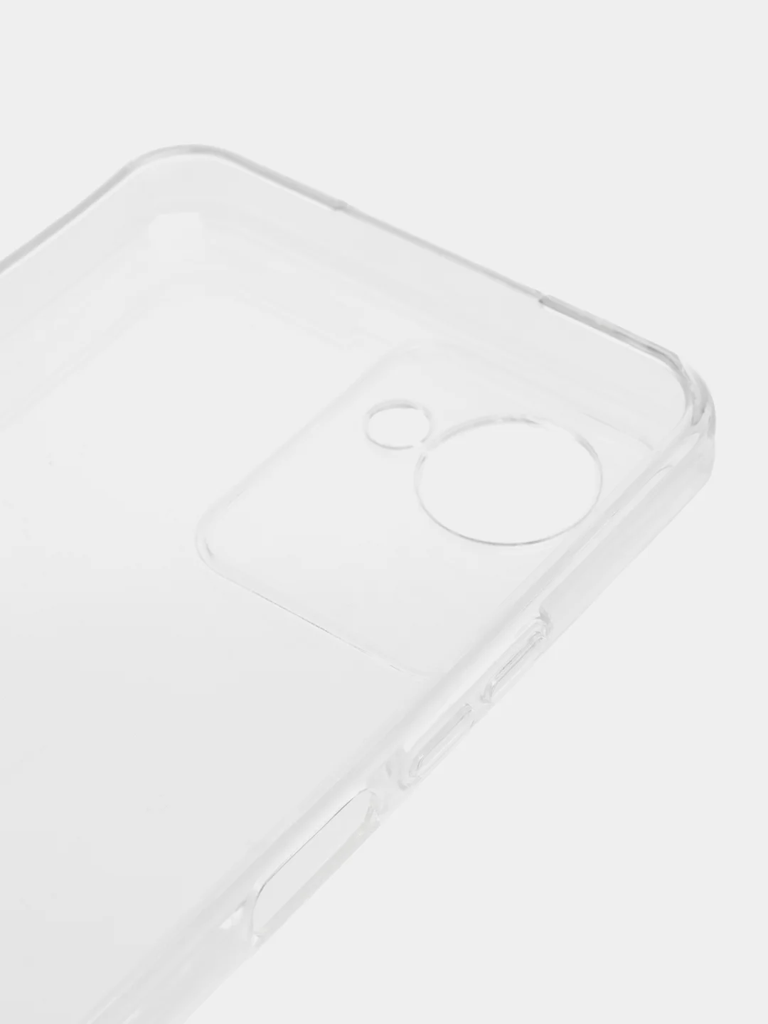 Плотный чехол для Realme C30 / C30S, с защитой камеры, силикон, прозрачный