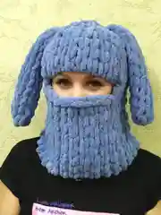 Желтый балаклава вязаная, плюшевая