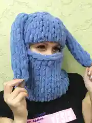 Желтый балаклава вязаная, плюшевая
