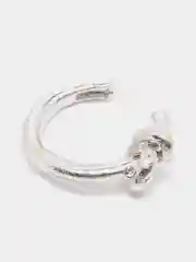 Серый металлик серьга-кафф