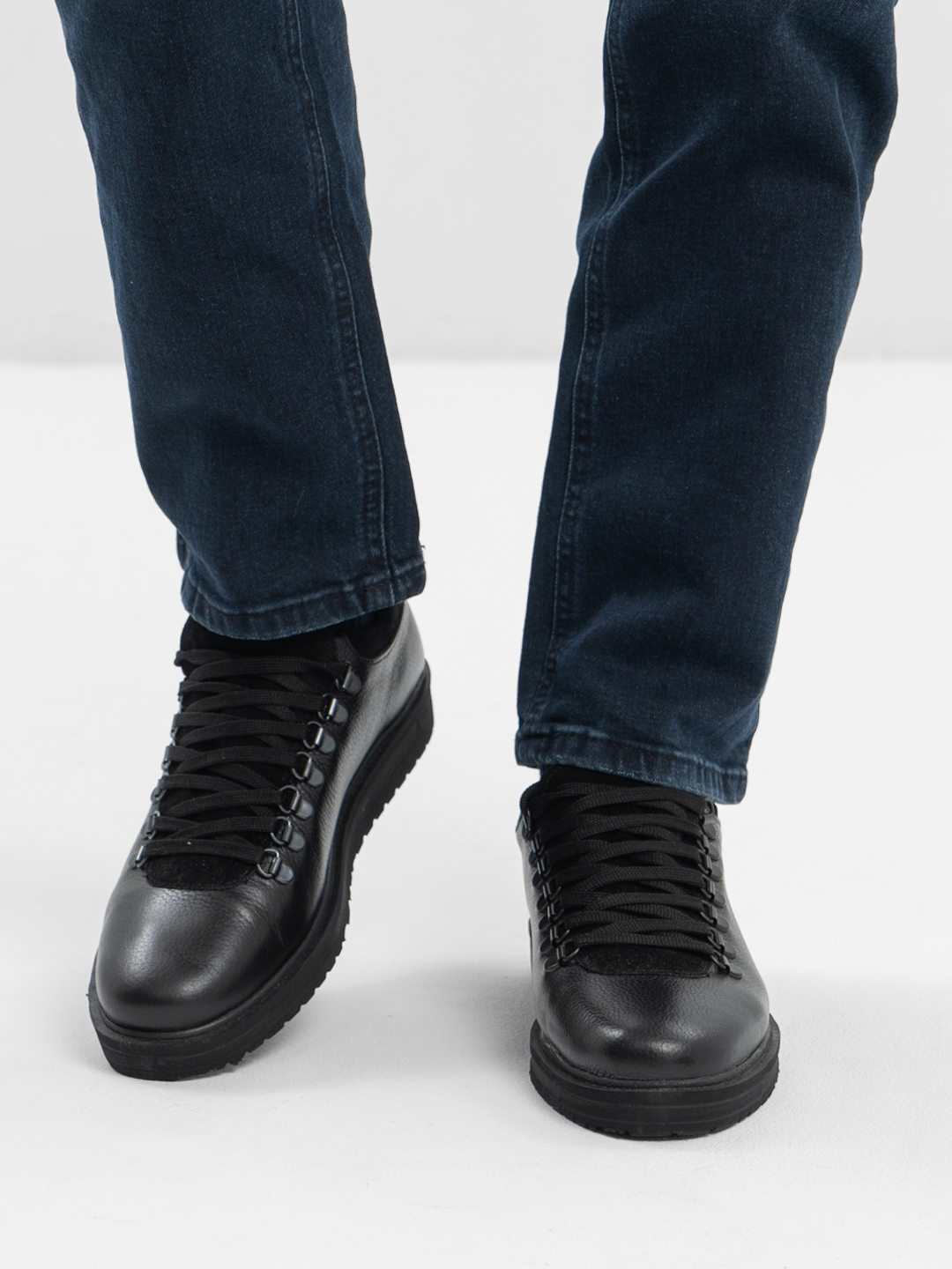 Кроссовки полуботинки мужские кожаные осень-зима 43-44 размер купить по  цене 3999 ₽ в интернет-магазине KazanExpress