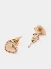 Золотой серьги гвоздики Сердце