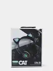Пастельно-коралловый наушники беспроводные, детские, VZV-28M Cat Ear, с кошачьими ушками, светящиеся