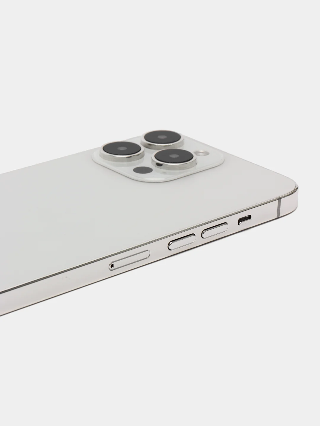 Серебряный муляж - игрушка смартфон iPhone 14 Pro Max