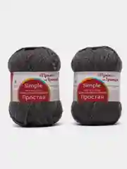 Серый пряжа Троицкая Простая, 50% овечья шерсть, 50% акрил