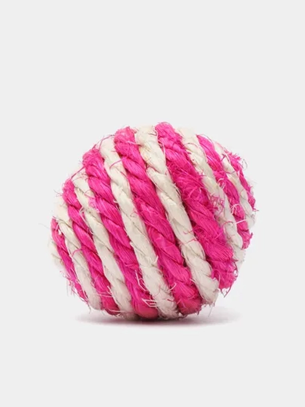 Мячик для кошек игровой, когтеточка сизаль, игрушка для животных