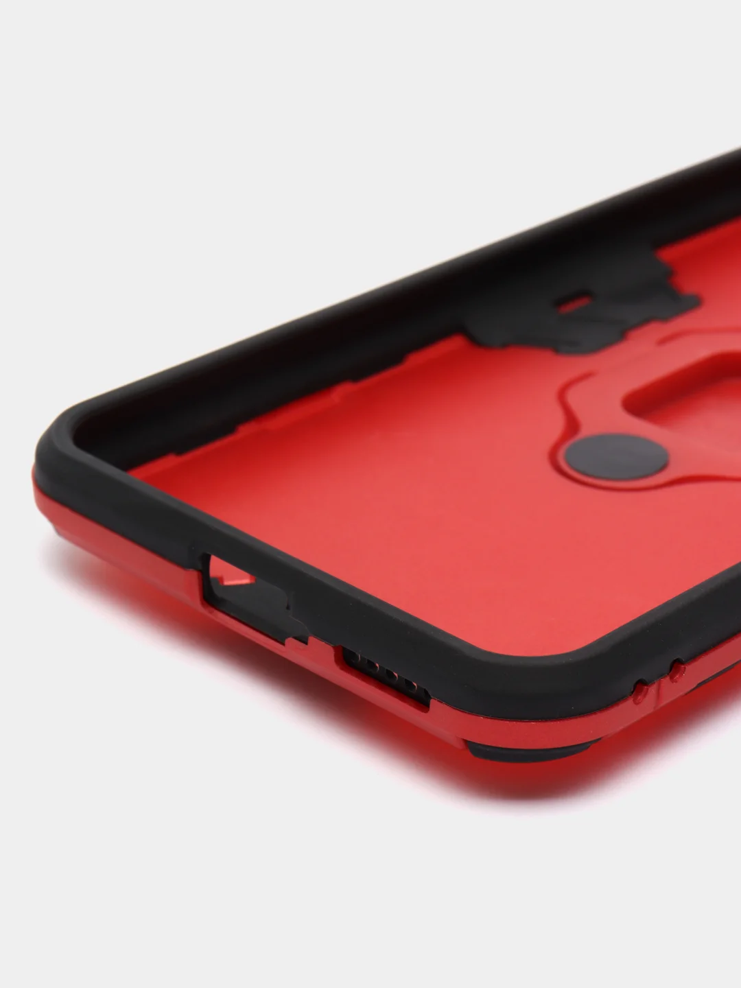 Красный чехол противоударный с кольцом на Xiaomi 12T и Xiaomi 12T Pro (Сяоми 12Т и Сяоми 12Т Про)