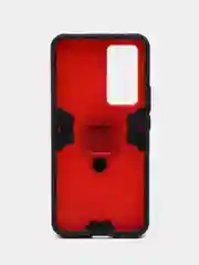 Красный чехол противоударный с кольцом на Xiaomi 12T и Xiaomi 12T Pro (Сяоми 12Т и Сяоми 12Т Про)
