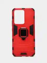 Красный чехол противоударный с кольцом на Vivo T1 (Виво Т1)