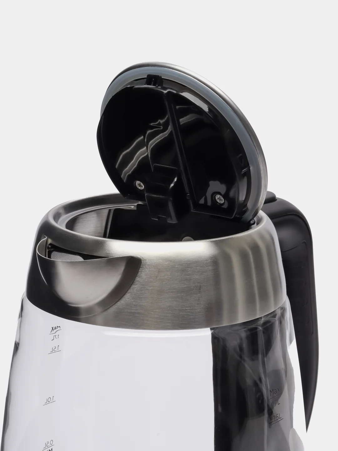 Черный электрочайник с подсветкой BQ KT2047G, 2200 Вт