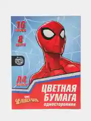 Бумага цветная "Человек-паук", 16 листов, 8 цветов, наборы по 1, 4, 7 и 10 штук