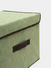 Оливковый складной тканевый ящик, кофр для хранения вещей