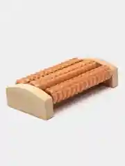 Трехрядный роликовый деревянный массажер для ног