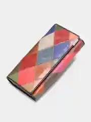 Голубой кошелек женский, из натуральной кожи