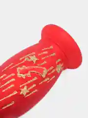 Красный подсвечник праздничный, круглый, 12 см, 3 цвета