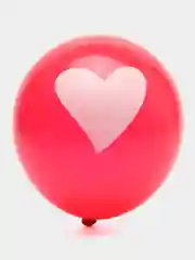 Красный воздушные шары "Сердечко, I love you", 5 штук, 30 см