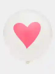 Белый воздушные шары "Сердечко, I love you", 5 штук, 30 см
