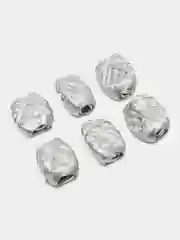 Серебряный лента упаковочная, 0,5 см х 10 м, набор 6 штук
