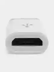 Белый адаптер-переходник с micro-USB (мама) на Type-C (папа)