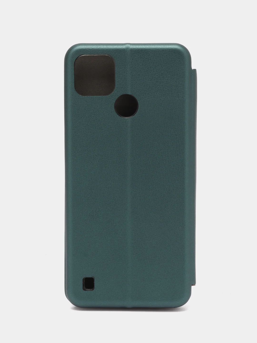 Тёмно-зелёный чехол-книжка на Realme C30, C35, C25 / C25S, C21Y / C25Y