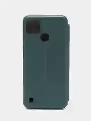 Тёмно-зелёный чехол-книжка на Realme C30, C35, C25 / C25S, C21Y / C25Y