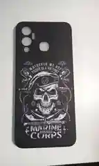Черный чехол для Infinix Hot 12 play, с защитой камеры и рисунками