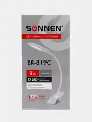Настольная лампа светильник SONNEN BR-819C, на прищепке, светодиодная, 8 Вт, белый, 236667