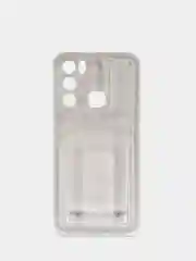 Прозрачный чехол для Infinix Hot 12i, прозрачный с карманом для карты