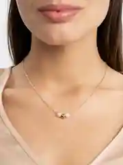 Золотой цепочка женская с бусинами
