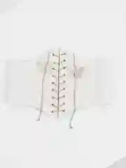 Белый эластичный пояс-корсет, со шнуровкой, для осанки