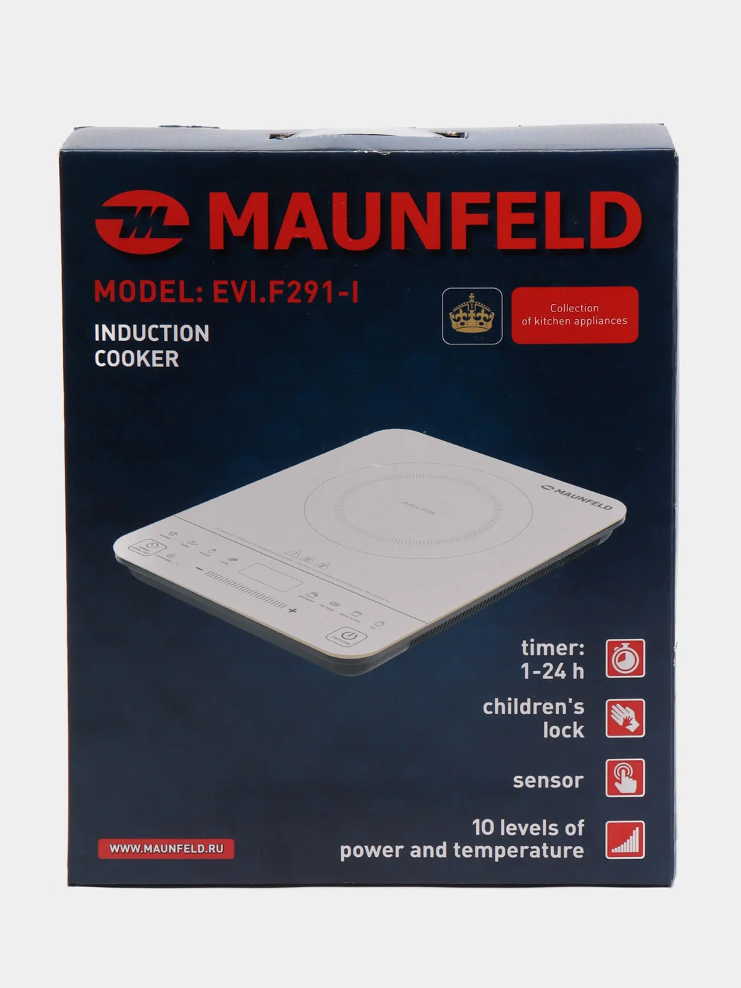 Плитка индукционная MAUNFELD EVI.F291-I, 1 конфорка, 2000Вт