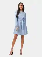 Голубой платье женское из вельвета