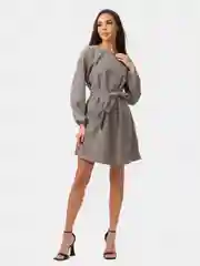 Серый платье женское из вельвета