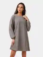 Серый платье женское из вельвета