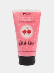 Крем для тела First Kiss, с шиммером, увлажняющий, 150 мл