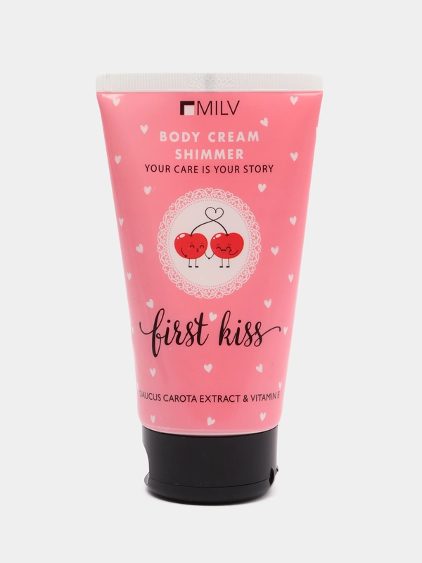 Крем для тела First Kiss, с шиммером, увлажняющий, 150 мл