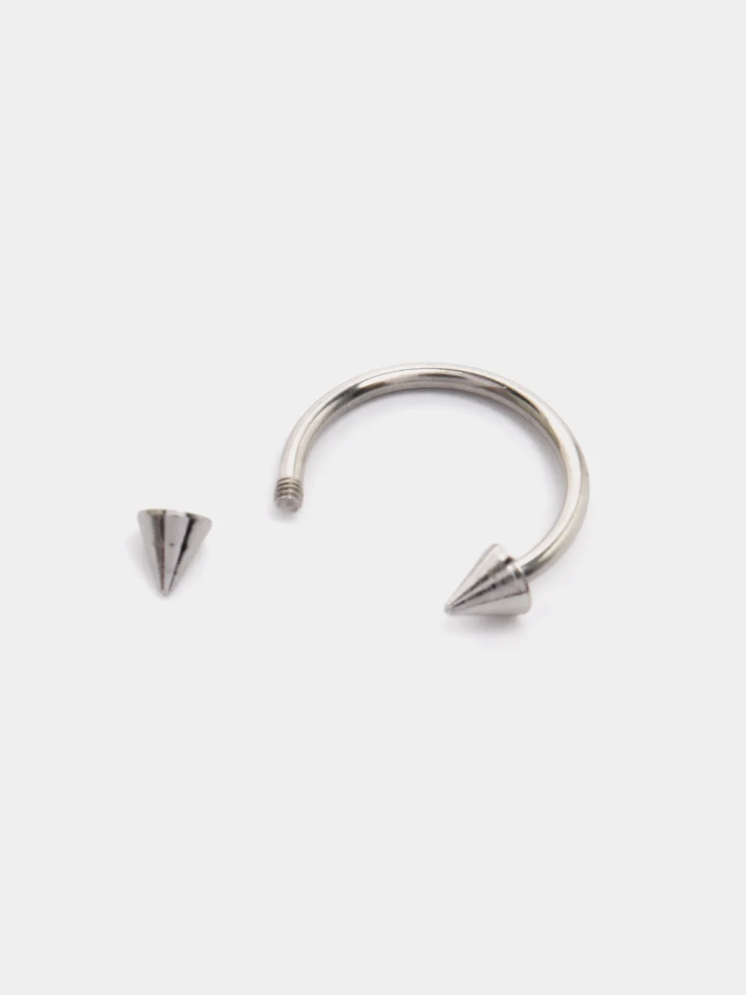 Серебряный циркуляр для пирсинга, 1.2х10х3 мм
