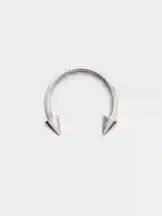 Серебряный циркуляр для пирсинга, 1.2х10х3 мм
