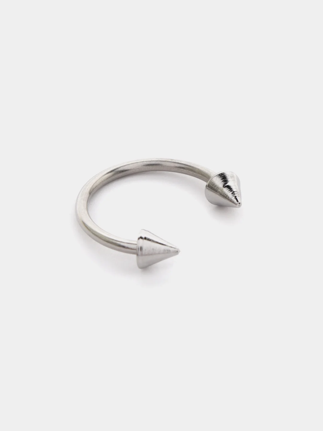 Серебряный циркуляр для пирсинга, 1.2х10х3 мм
