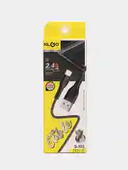 Черный кабель зарядный KLGO, быстрая зарядка, Micro USB, Type-C, 1 м