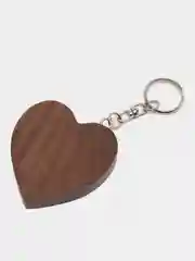 Коричневый флеш-накопитель USB деревянный в форме "Сердце"