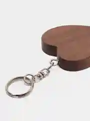 Коричневый флеш-накопитель USB деревянный в форме "Сердце"
