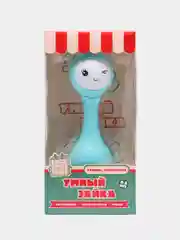 Голубой интерактивная обучающая музыкальная игрушка-погремушка "Умный зайка"