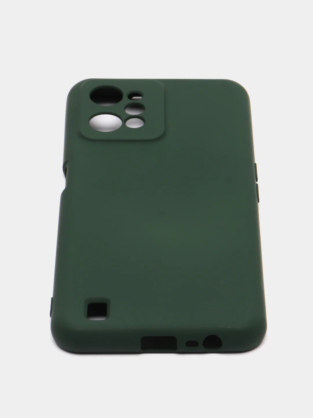 Тёмно-зелёный чехол Silicone Cover для Realme C31 / Реалми С30 силиконовый