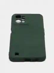 Тёмно-зелёный чехол Silicone Cover для Realme C31 / Реалми С30 силиконовый